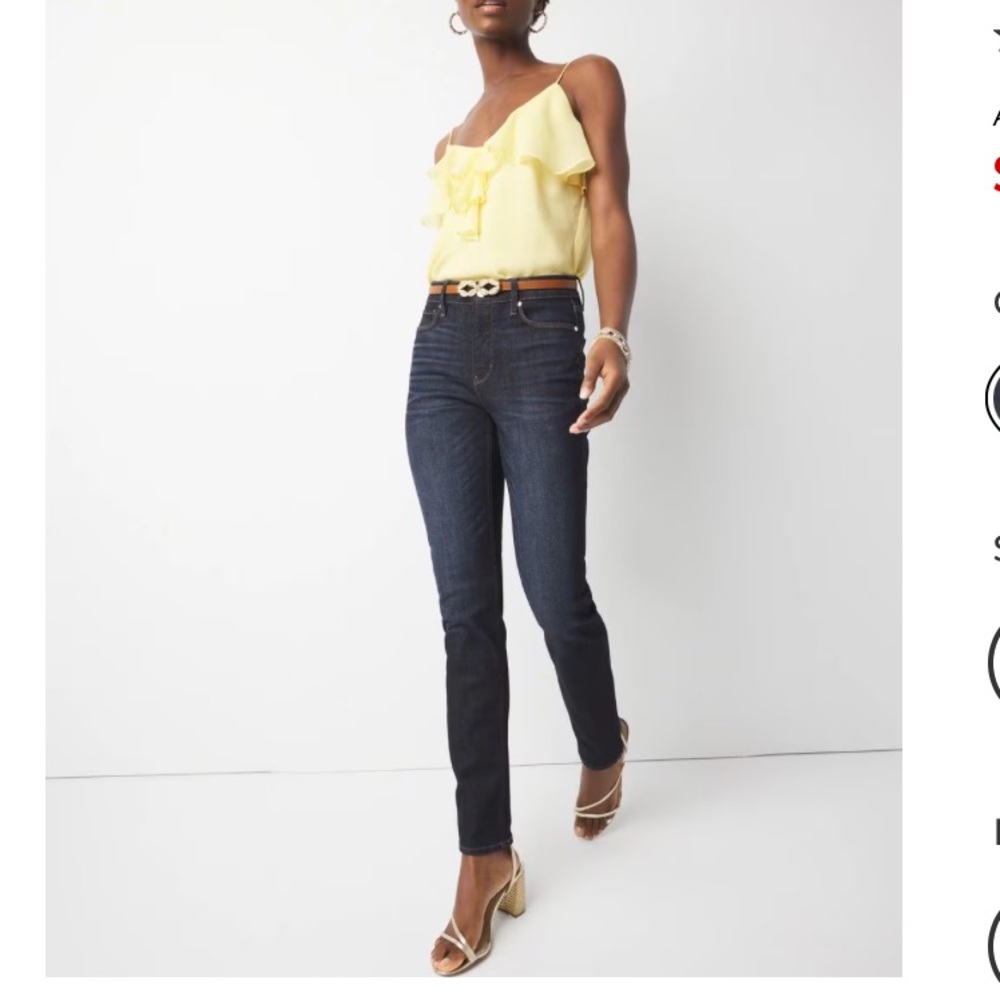 WHBM High Rise Slim Sculpt Skinny Jeans Size 12P
